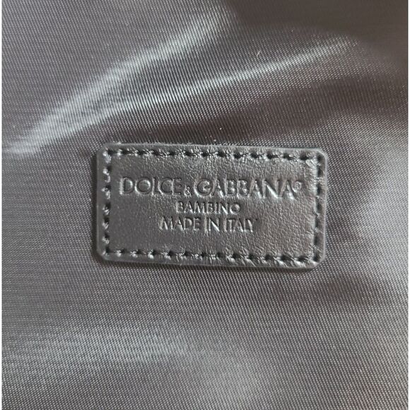 Dolce & Gabbana NEW Bambino Tropical Palm Leaf Print Nylon & Leather Backpack - Picture 9 of 12